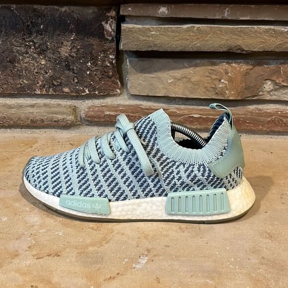 Adidas NMD_R1 STLT Primeknit "Ash Green" Sneakers - Picture 3 of 10
